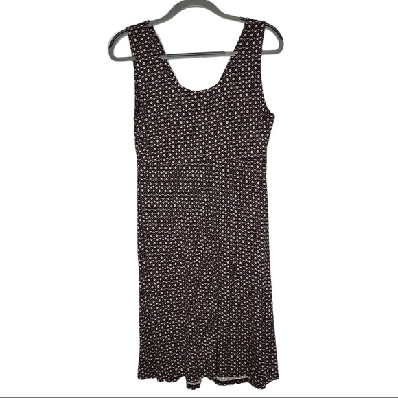 Garnet Hill geometric v-neck midi dress size M - Picture 8 of 10